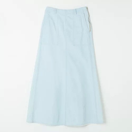 【マディソンブルー/MADISONBLUE】の【HPS別注】ファティーグパネルフレアスカート 人気、トレンドファッション・服の通販 founy(ファニー) 　ファッション　Fashion　レディースファッション　Fashion for Women　スカート　Skirts　Aライン・フレアスカート　A-Line & Flared Skirts　エレガント 上品　Elegant　シャンブレー　Chambray, Denim-Like Fabric　デニム　Denim, Jeans Material　フレア　Flare, Flared　マキシ　Maxi, Full Length　マニッシュ　Mannish, Boyish　ミリタリー　Military, Army Style　ヴィンテージ　Vintage Style　別注　Limited Edition, Custom Order　夏　Summer　洗える　Machine Washable　 other-1|ID: prp329100004486825 ipo3291000000035202834