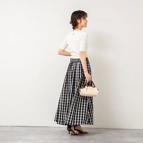 【ノーリーズ/NOLLEY'S】のウォッシャブルチェックタフタロングスカート 人気、トレンドファッション・服の通販 founy(ファニー) 　ファッション　Fashion　レディースファッション　WOMEN　スカート　Skirt　ロングスカート　Long Skirt　2025年　2025　2025春夏・S/S　Ss,Spring/Summer,2025　シンプル　Simple　タフタ　Taffeta　チェック　Check　エレガント 上品　Elegant　other-2|ID: prp329100004486830 ipo3291000000031648017