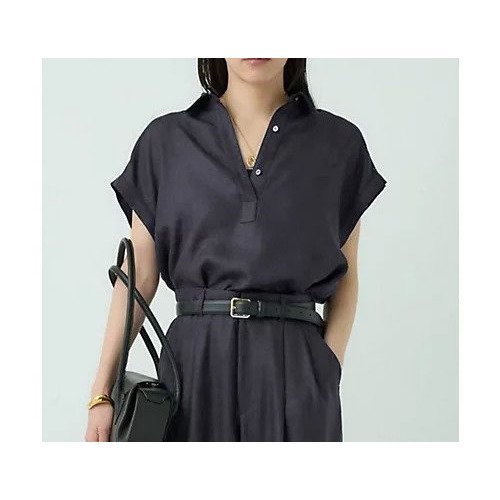 【カオス/Chaos】のアイアスロータシャツ インテリア・キッズ・メンズ・レディースファッション・服の通販 founy(ファニー) 　ファッション　Fashion　レディースファッション　WOMEN　トップス・カットソー　Tops/Tshirt　シャツ/ブラウス　Shirts/Blouses　スキッパー　Skipper　定番　Standard　ミックス　Mix　夏　Summer　エレガント 上品　Elegant　2025年　2025　2025春夏・S/S　Ss,Spring/Summer,2025　チャコール|ID: prp329100004487091 ipo3291000000031730248