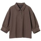 【エムセブンデイズ フォー プチ/M7days for petit】の短丈ポロブラウス ブラウン|ID: prp329100004493355 ipo3291000000035905101