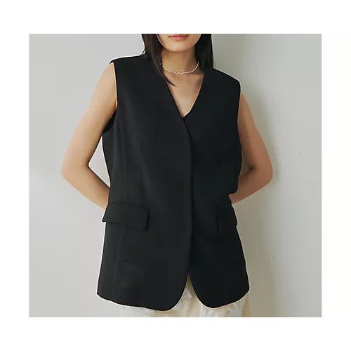 【ウィムガゼット/Whim Gazette】のジュートライクジレ 人気、トレンドファッション・服の通販 founy(ファニー) 　ファッション　Fashion　レディースファッション　WOMEN　アウター　Coat Outerwear　トップス・カットソー　Tops/Tshirt　ベスト/ジレ　Gilets/Vests　インナー　Inner　クール　Cool　セットアップ　Set Up　ノースリーブ　No Sleeve　フロント　Front　ベスト　Vest　マニッシュ　Mannish　おすすめ　Recommend　エレガント 上品　Elegant　2025年　2025　2025春夏・S/S　Ss,Spring/Summer,2025　other-3|ID: prp329100004493367 ipo3291000000031684919