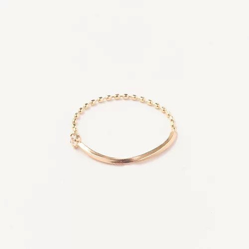 【フィービィー/phoebe】の【K10】プレートビジューチェーンリング 人気、トレンドファッション・服の通販 founy(ファニー) 　ファッション　Fashion　レディースファッション　Fashion for Women　アクセサリー　Fashion Accessories　イエロー　Yellow　ジュエリー　Jewelry, Accessories　ジュエル　Jewel, Gemstone　チェーン　Chain, Chain Strap　ツイスト　Tweed, Tweed Fabric　プレート　Plate, Dish　ギフト プレゼント　Gift / Present　other-3|ID: prp329100004493377 ipo3291000000034788242