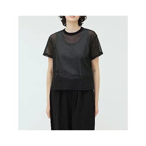【ミズイロ インド/mizuiro ind】のメッシュドットクルーネックT インテリア・キッズ・メンズ・レディースファッション・服の通販 founy(ファニー) https://founy.com/ ファッション Fashion レディースファッション WOMEN シンプル Simple ドット Dot プリント Print メッシュ Mesh 人気 Popularity |ID: prp329100004496083 ipo3291000000031711600