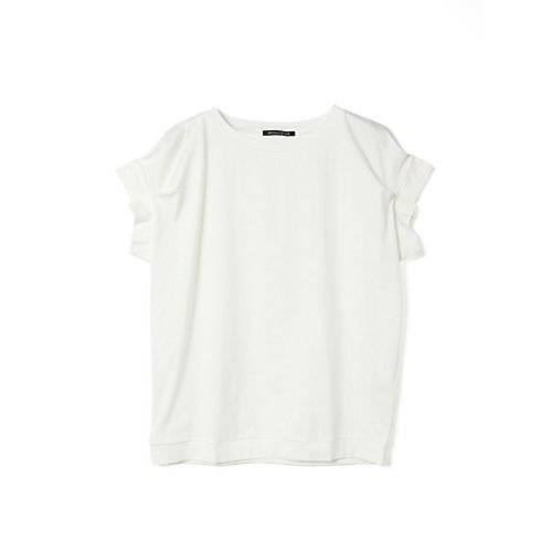 【ミズイロ インド/mizuiro ind】のフリルスリーブクルーネックプルオーバー インテリア・キッズ・メンズ・レディースファッション・服の通販 founy(ファニー) 　ファッション　Fashion　レディースファッション　WOMEN　トップス・カットソー　Tops/Tshirt　プルオーバー　Pullover　おすすめ　Recommend　カットソー　Cut And Sew　シルケット　Mercerization　シンプル　Simple　フリル　Frills　人気　Popularity　定番　Standard　オフホワイト|ID: prp329100004496086 ipo3291000000031711617