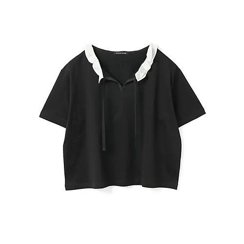 【ミズイロ インド/mizuiro ind】のフリル襟プルオーバー インテリア・キッズ・メンズ・レディースファッション・服の通販 founy(ファニー) 　ファッション　Fashion　レディースファッション　WOMEN　トップス・カットソー　Tops/Tshirt　プルオーバー　Pullover　カットソー　Cut And Sew　バランス　Balance　フリル　Frills　ボトム　Bottom　ブラック系|ID: prp329100004496090 ipo3291000000031711636