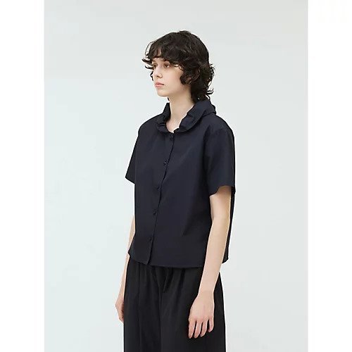 【ミズイロ インド/mizuiro ind】のギャザーカラーハーフスリーブシャツ 人気、トレンドファッション・服の通販 founy(ファニー) 　ファッション　Fashion　レディースファッション　WOMEN　トップス・カットソー　Tops/Tshirt　シャツ/ブラウス　Shirts/Blouses　ギャザー　Gather　シンプル　Simple　タイプライター　Typewriter　ベーシック　Basic　other-3|ID: prp329100004496111 ipo3291000000031711828