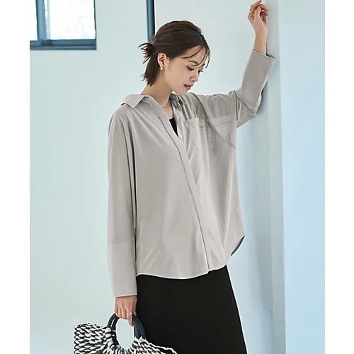 【スタイルデリ/STYLE DELI】の微シアーストレッチメッシュシャツ インテリア・キッズ・メンズ・レディースファッション・服の通販 founy(ファニー) 　ファッション　Fashion　レディースファッション　WOMEN　トップス・カットソー　Tops/Tshirt　シャツ/ブラウス　Shirts/Blouses　イエロー　Yellow　インナー　Inner　カフス　Cuffs　シアー　Sheer　ストレッチ　Stretch　スリーブ　Sleeve　長袖　Long Sleeve　バランス　Balance　パープル　Purple　パール　Pearl　フォルム　Form　ポケット　Pocket　メッシュ　Mesh　ラウンド　Round　A/W・秋冬　Aw・Autumn/Winter・Fw・Fall-Winter　夏　Summer　エアリーグレー|ID: prp329100004496120 ipo3291000000031711892