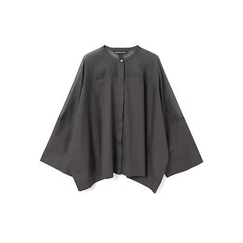 【ミズイロ インド/mizuiro ind】のスタンドカラーシアーシャツ インテリア・キッズ・メンズ・レディースファッション・服の通販 founy(ファニー) 　ファッション　Fashion　レディースファッション　WOMEN　トップス・カットソー　Tops/Tshirt　シャツ/ブラウス　Shirts/Blouses　シアー　Sheer　ブロード　Broad　人気　Popularity　今季　This Season　再入荷　Restock/Back In Stock/Re Arrival　春　Spring　チャコールグレー|ID: prp329100004496148 ipo3291000000031712192