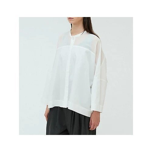 【ミズイロ インド/mizuiro ind】のスタンドカラーシアーシャツ 人気、トレンドファッション・服の通販 founy(ファニー) 　ファッション　Fashion　レディースファッション　WOMEN　トップス・カットソー　Tops/Tshirt　シャツ/ブラウス　Shirts/Blouses　シアー　Sheer　ブロード　Broad　人気　Popularity　今季　This Season　再入荷　Restock/Back In Stock/Re Arrival　春　Spring　other-3|ID: prp329100004496148 ipo3291000000031712196