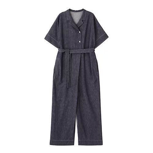 【ヒューマンウーマン/HUMAN WOMAN】のライトオンスデニムオールインワン 人気、トレンドファッション・服の通販 founy(ファニー) 　ファッション　Fashion　レディースファッション　Fashion for Women　ワンピース　Dresses　オールインワン・ワンピース　Dresses and Jumpsuits　おすすめ　Recommended / Our Picks　ダブル　Double, Double-Breasted　デニム　Denim, Jeans Material　ビッグ　Big, Oversized　ボトム　Bottoms, Lower Wear　エレガント 上品　Elegant　other-2|ID: prp329100004496155 ipo3291000000033866563