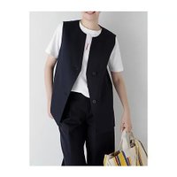 【ヒューマンウーマン/HUMAN WOMAN】のコンパクトギャバジレ 人気、トレンドファッション・服の通販 founy(ファニー) ファッション Fashion レディースファッション Ladies' Fashion Online アウター Coat Outerwear トップス・カットソー Tops/Tshirt ベスト/ジレ Gilets/Vests おすすめ Recommend シンプル Simple スタンダード Standard セットアップ Set Up プレミアム Premium ボトム Bottom マニッシュ Mannish |ID:prp329100004496156
