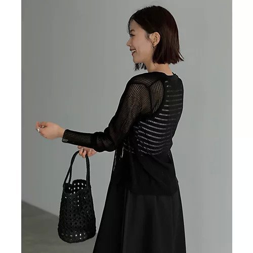 【スタイルデリ/STYLE DELI】のシアーで涼しいストライプ編みカーディガン 人気、トレンドファッション・服の通販 founy(ファニー) 　ファッション　Fashion　レディースファッション　Fashion for Women　トップス・カットソー　Cut & Sew Tops　カーディガン・羽織り　Layered Style Cardigans　カーディガン　Cardigan, Knitwear　コンパクト　Compact, Small Size　シアー　Sheer, See-Through　シンプル　Simple, Minimal　ストライプ　Stripe, Striped Pattern　ストレート　Straight, Straight Cut　トッパー　Topper, Light Cardigan　定番　Standard, Basic Item　ノースリーブ　Sleeveless, No-Sleeve　長袖　Long Sleeve, Full Sleeve　フィット　Fit, Slim Fit　フレア　Flare, Flared　ベーシック　Basic, Essential　メランジ　Melange, Mixed Yarn　無地　Plain, Solid Color　ワイド　Wide, Wide Fit　夏　Summer　エレガント 上品　Elegant　other-3|ID: prp329100004496159 ipo3291000000032257102