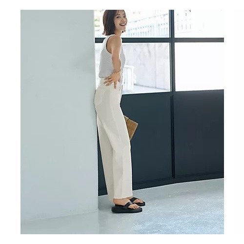 【スタイルデリ/STYLE DELI】のウエストにゴム内蔵のストレッチコットンストレートパンツ 人気、トレンドファッション・服の通販 founy(ファニー) 　ファッション　Fashion　レディースファッション　WOMEN　パンツ　Pants　春　Spring　ショーツ　Shorts　シルバー　Silver　ストレッチ　Stretch　ストレート　Straight　デニム　Denim　ループ　Loop　ロールアップ　Roll Up　ワイド　Wide　S/S・春夏　Ss・Spring/Summer　夏　Summer　other-3|ID: prp329100004496161 ipo3291000000031712888