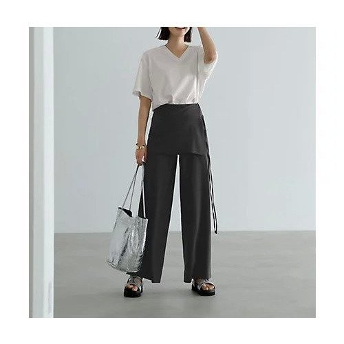 【スタイルデリ/STYLE DELI】の薄手でサラサラな腰周りラップワイドパンツ インテリア・キッズ・メンズ・レディースファッション・服の通販 founy(ファニー) https://founy.com/ ファッション Fashion レディースファッション WOMEN パンツ Pants カットソー Cut And Sew ジャケット Jacket スタイリッシュ Stylish ストレート Straight スニーカー Sneakers スリット Slit スーツ Suit バランス Balance フォルム Form ベスト Vest ラップ Wrap リボン Ribbon ループ Loop ワイド Wide 夏 Summer |ID: prp329100004496165 ipo3291000000031712905