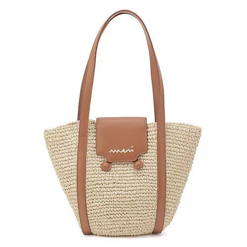 【マルニ/MARNI】のTOTE SMALL インテリア・キッズ・メンズ・レディースファッション・服の通販 founy(ファニー)  ファッション Fashion レディースファッション Fashion for Women バッグ Bags 2025年 2025 2025春夏・S/S Spring/Summer 2025 SS25 フラップ Flap, Flap Pocket リゾート Resort, Vacation Style NATURAL|ID: prp329100004496185 ipo3291000000034366600
