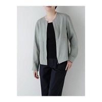 【ヒューマンウーマン/HUMAN WOMAN】のハードマンリネンノーカラージップブルゾン 人気、トレンドファッション・服の通販 founy(ファニー) ファッション Fashion レディースファッション WOMEN アウター Coat Outerwear ブルゾン Blouson/Jackets おすすめ Recommend カットソー Cut And Sew カフス Cuffs スタンダード Standard パッチ Patch フランス France フロント Front ブルゾン Blouson ポケット Pocket リネン Linen エレガント 上品 Elegant 定番 Standard |ID:prp329100004496211
