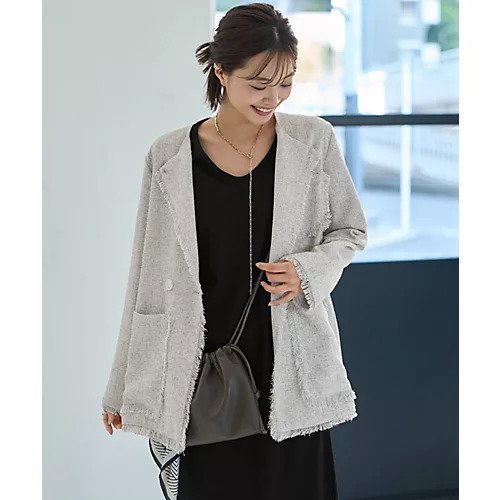 【スタイルデリ/STYLE DELI】のサマーツイードポケットジャケット インテリア・キッズ・メンズ・レディースファッション・服の通販 founy(ファニー) https://founy.com/ ファッション Fashion レディースファッション WOMEN アウター Coat Outerwear ジャケット Jackets 春 Spring 軽量 Lightweight サマー Summer シルバー Silver ジャケット Jacket ストレート Straight ダブル Double ツイード Tweed 長袖 Long Sleeve フォルム Form フリンジ Fringe フロント Front ポケット Pocket マーブル Marble ミックス Mix A/W・秋冬 Aw・Autumn/Winter・Fw・Fall-Winter S/S・春夏 Ss・Spring/Summer 夏 Summer |ID: prp329100004496212 ipo3291000000031713650