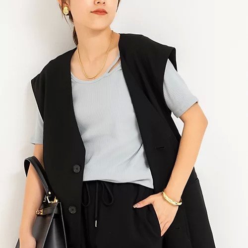 【リエミラー/Rie Miller】のランダムテレコ2WAYプルオーバー インテリア・キッズ・メンズ・レディースファッション・服の通販 founy(ファニー) https://founy.com/ ファッション Fashion レディースファッション WOMEN トップス・カットソー Tops/Tshirt プルオーバー Pullover 2025年 2025 2025春夏・S/S Ss,Spring/Summer,2025 おすすめ Recommend インナー Inner ジャケット Jacket テレコ Tereko ランダム Random |ID: prp329100004496257 ipo3291000000032014161
