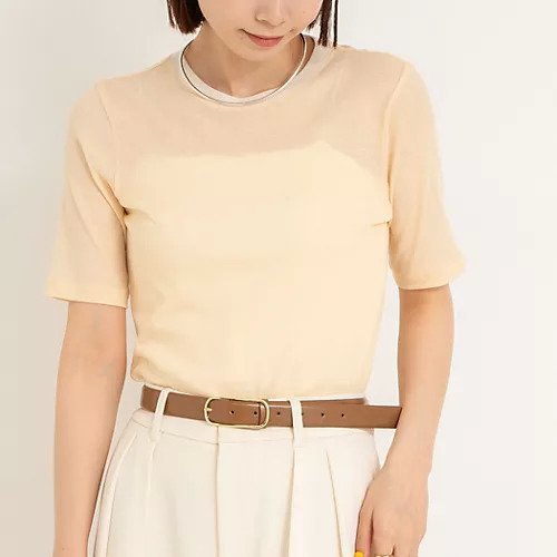 【ノーリーズソフィー/NOLLEY'S sophi】のシアー配色トリミング半袖Tシャツ インテリア・キッズ・メンズ・レディースファッション・服の通販 founy(ファニー) https://founy.com/ ファッション Fashion レディースファッション Fashion for Women トップス・カットソー Cut & Sew Tops シャツ・ブラウス・オフィスカジュアル Elegant Blouses & Button-Ups ロングTシャツ・Tシャツ Longline T-Shirts & Tees 2025年 2025 2025春夏・S/S Spring/Summer 2025 SS25 おすすめ Recommended / Our Picks インナー Innerwear シアー Sheer, See-Through ジャケット Jacket, Outerwear デニム Denim, Jeans Material トリミング Trimming, Decorative Edge フィット Fit, Slim Fit ボトム Bottoms, Lower Wear 半袖 Short Sleeve, Half Sleeve 春 Spring |ID: prp329100004496258 ipo3291000000032854999