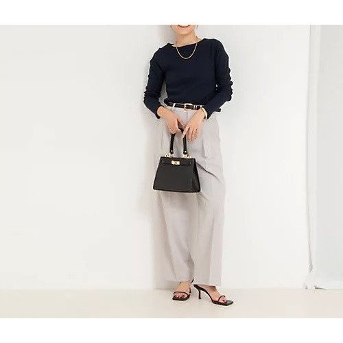 【ノーリーズソフィー/NOLLEY'S sophi】のテレコボートネックロンT 人気、トレンドファッション・服の通販 founy(ファニー) 　ファッション　Fashion　レディースファッション　Ladies' Fashion Online　トップス・カットソー　Tops/Tshirt　ロング / Tシャツ　T-Shirts　2025年　2025　2025春夏・S/S　Ss,Spring/Summer,2025　インナー　Inner　シンプル　Simple　テレコ　Tereko　デコルテ　Decolletage　ロング　Long　other-2|ID: prp329100004496262 ipo3291000000032648266