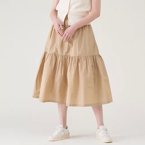 【マルティニーク/martinique】のマイクロタフタティアードスカート インテリア・キッズ・メンズ・レディースファッション・服の通販 founy(ファニー) 　ファッション　Fashion　レディースファッション　WOMEN　スカート　Skirt　ティアードスカート　Tiered Skirts　おすすめ　Recommend　タフタ　Taffeta　ティアード　Tiered　ベージュ|ID: prp329100004497601 ipo3291000000031728448