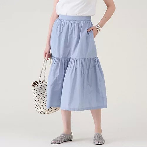【マルティニーク/martinique】のマイクロタフタティアードスカート インテリア・キッズ・メンズ・レディースファッション・服の通販 founy(ファニー) 　ファッション　Fashion　レディースファッション　WOMEN　スカート　Skirt　ティアードスカート　Tiered Skirts　おすすめ　Recommend　タフタ　Taffeta　ティアード　Tiered　ライトブルー|ID: prp329100004497601 ipo3291000000031728450