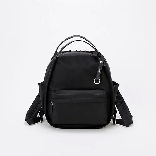 【トプカピ/TOPKAPI】の【Breath TOPKAPI】【撥水】ツヤ ナイロン レザーハンドル ミニ リュック インテリア・キッズ・メンズ・レディースファッション・服の通販 founy(ファニー) 　ファッション　Fashion　レディースファッション　WOMEN　コンパクト　Compact　傘　Umbrella　チャーム　Charm　フィット　Fit　フォルム　Form　ポケット　Pocket　モダン　Modern　モノトーン　Monotone　リュック　Ruck Sack　ワンポイント　One Point　エレガント 上品　Elegant　ブラック|ID: prp329100004497630 ipo3291000000031728680
