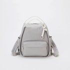 【トプカピ/TOPKAPI】の【Breath TOPKAPI】【撥水】ツヤ ナイロン レザーハンドル ミニ リュック ライトグレー|ID: prp329100004497630 ipo3291000000031728681