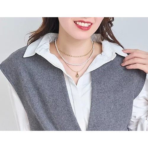 【フィービィー/phoebe】のパール ドロップメタル3連ネックレス ゴールド 人気、トレンドファッション・服の通販 founy(ファニー) 　ファッション　Fashion　レディースファッション　WOMEN　ジュエリー　Jewelry　ネックレス　Necklaces　オケージョン　Occasion　チェーン　Chain　ドロップ　Drop　ネックレス　Necklace　パール　Pearl　メタル　Metal　モチーフ　Motif　other-3|ID: prp329100004497648 ipo3291000000031728829