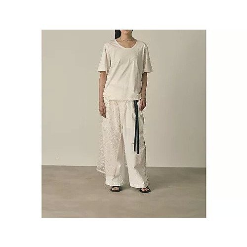 【マージュール/marjour】のU NECK HALF SLEEVE OVER TEE 人気、トレンドファッション・服の通販 founy(ファニー) 　ファッション　Fashion　レディースファッション　WOMEN　トップス・カットソー　Tops/Tshirt　インナー　Inner　サロペット　Overalls　シンプル　Simple　ストレッチ　Stretch　とろみ　Thickness　フィット　Fit　ベーシック　Basic　ボトム　Bottom　ポケット　Pocket　夏　Summer　other-2|ID: prp329100004503136 ipo3291000000031778080