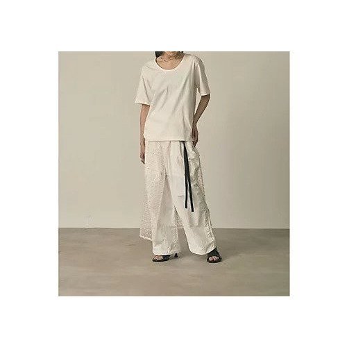 【マージュール/marjour】のU NECK HALF SLEEVE OVER TEE 人気、トレンドファッション・服の通販 founy(ファニー) 　ファッション　Fashion　レディースファッション　WOMEN　トップス・カットソー　Tops/Tshirt　インナー　Inner　サロペット　Overalls　シンプル　Simple　ストレッチ　Stretch　とろみ　Thickness　フィット　Fit　ベーシック　Basic　ボトム　Bottom　ポケット　Pocket　夏　Summer　other-3|ID: prp329100004503136 ipo3291000000031778082