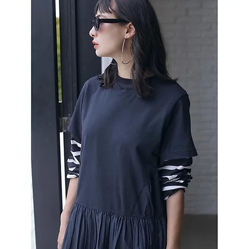 【マーレット/MERLETTE】のIrene 人気、トレンドファッション・服の通販 founy(ファニー) 　ファッション　Fashion　レディースファッション　Ladies' Fashion Online　シアー　Sheer　ジャージー　Jersey　ティアードスカート　Tiered Skirt　ティアードワンピース　Tiered Dress　ドッキング　Docking　バランス　Balance　ボーダー　Border　洗える　Washable　other-2|ID: prp329100004503161 ipo3291000000032453051
