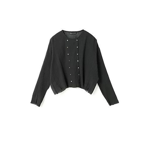 【ミズイロ インド/mizuiro ind】のコットンクレープショートシャツ インテリア・キッズ・メンズ・レディースファッション・服の通販 founy(ファニー) https://founy.com/ ファッション Fashion レディースファッション WOMEN トップス・カットソー Tops/Tshirt シャツ/ブラウス Shirts/Blouses インド India コンパクト Compact ダブル Double フロント Front エレガント 上品 Elegant |ID: prp329100004504518 ipo3291000000031790743