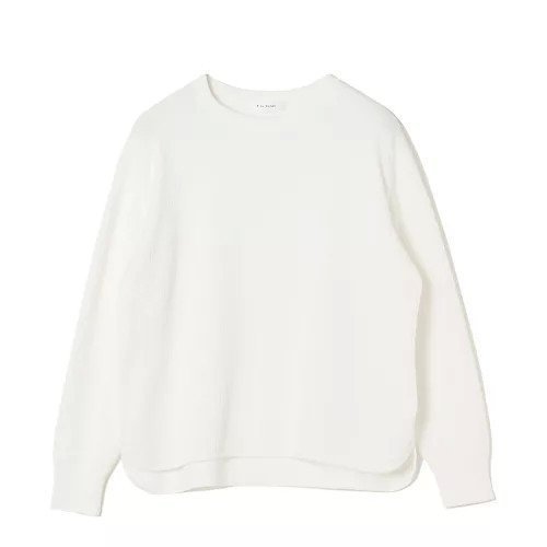【イーバイエクラ/E by eclat】のサーマルニットプルオーバー インテリア・キッズ・メンズ・レディースファッション・服の通販 founy(ファニー) 　ファッション　Fashion　レディースファッション　Fashion for Women　トップス・カットソー　Cut & Sew Tops　ニット　Knit Tops & Sweaters　カジュアルプルオーバー・ニットトップス　Pullovers & Knit Tops / Casual Pullovers　デニム　Denim, Jeans Material　バランス　Balance, Style Balance　ボトム　Bottoms, Lower Wear　ラウンド　Round, Round Neck　ロング　Long, Long-Length　ワッフル　Waffle, Waffle Knit　洗える　Machine Washable　ホワイト|ID: prp329100004506030 ipo3291000000032164021