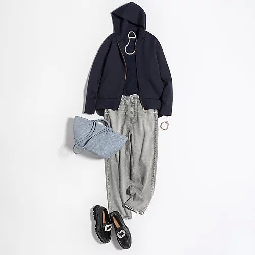【イーバイエクラ/E by eclat】のサーマルニットプルオーバー 人気、トレンドファッション・服の通販 founy(ファニー) 　ファッション　Fashion　レディースファッション　Fashion for Women　トップス・カットソー　Cut & Sew Tops　ニット　Knit Tops & Sweaters　カジュアルプルオーバー・ニットトップス　Pullovers & Knit Tops / Casual Pullovers　デニム　Denim, Jeans Material　バランス　Balance, Style Balance　ボトム　Bottoms, Lower Wear　ラウンド　Round, Round Neck　ロング　Long, Long-Length　ワッフル　Waffle, Waffle Knit　洗える　Machine Washable　other-2|ID: prp329100004506030 ipo3291000000032164027