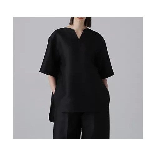【アドーア/ADORE】のシルキーダブルクロスブラウス インテリア・キッズ・メンズ・レディースファッション・服の通販 founy(ファニー) 　ファッション　Fashion　レディースファッション　WOMEN　トップス・カットソー　Tops/Tshirt　シャツ/ブラウス　Shirts/Blouses　おすすめ　Recommend　スタンダード　Standard　セットアップ　Set Up　フィット　Fit　ルーズ　Loose　夏　Summer　春　Spring　S/S・春夏　Ss・Spring/Summer　ブラック|ID: prp329100004506032 ipo3291000000031803370