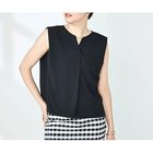 【ノーリーズソフィー/NOLLEY'S sophi】の《セットアップ対応》ツイルキーネックブラウス ブラック|ID: prp329100004506034 ipo3291000000031803386