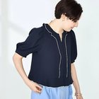 【ノーリーズ/NOLLEY'S】のストレッチジョーゼット配色フリルブラウス ネイビー|ID: prp329100004506036 ipo3291000000031803402