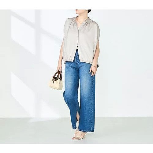 【ノーリーズ/NOLLEY'S】のハンマーサテンケープブラウス 人気、トレンドファッション・服の通販 founy(ファニー) 　ファッション　Fashion　レディースファッション　WOMEN　トップス・カットソー　Tops/Tshirt　シャツ/ブラウス　Shirts/Blouses　2025年　2025　2025春夏・S/S　Ss,Spring/Summer,2025　インナー　Inner　サテン　Satin　スリット　Slit　タンク　Tank　ノースリーブ　No Sleeve　フォルム　Form　ブルゾン　Blouson　ポケット　Pocket　エレガント 上品　Elegant　羽織　Haori　other-3|ID: prp329100004506040 ipo3291000000031803440