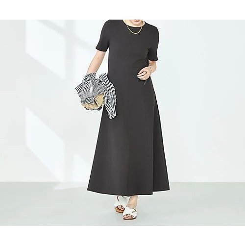 【ノーリーズソフィー/NOLLEY'S sophi】のマルチファンクションフレアワンピース インテリア・キッズ・メンズ・レディースファッション・服の通販 founy(ファニー) 　ファッション　Fashion　レディースファッション　WOMEN　ワンピース　Dress　2025年　2025　2025春夏・S/S　Ss,Spring/Summer,2025　おすすめ　Recommend　カットソー　Cut And Sew　ジョーゼット　Georgette　フィット　Fit　フレア　Flare　ポケット　Pocket　旅行　Travel　チャコールグレー|ID: prp329100004506050 ipo3291000000031803513