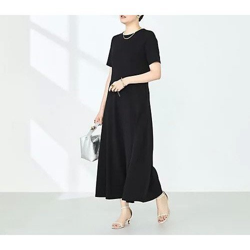 【ノーリーズソフィー/NOLLEY'S sophi】のマルチファンクションフレアワンピース インテリア・キッズ・メンズ・レディースファッション・服の通販 founy(ファニー) 　ファッション　Fashion　レディースファッション　WOMEN　ワンピース　Dress　2025年　2025　2025春夏・S/S　Ss,Spring/Summer,2025　おすすめ　Recommend　カットソー　Cut And Sew　ジョーゼット　Georgette　フィット　Fit　フレア　Flare　ポケット　Pocket　旅行　Travel　ブラック|ID: prp329100004506050 ipo3291000000031803514