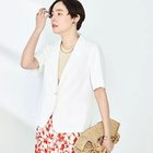 【ノーリーズソフィー/NOLLEY'S sophi】の《セットアップ対応》ウォッシャブルツイル半袖ジャケット ホワイト|ID: prp329100004506067 ipo3291000000031803634