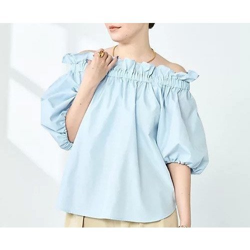 【ノーリーズソフィー/NOLLEY'S sophi】のタフタオフショル2WAYブラウス インテリア・キッズ・メンズ・レディースファッション・服の通販 founy(ファニー) 　ファッション　Fashion　レディースファッション　WOMEN　トップス・カットソー　Tops/Tshirt　シャツ/ブラウス　Shirts/Blouses　2025年　2025　2025春夏・S/S　Ss,Spring/Summer,2025　オフショルダー　Off Shoulder　ギャザー　Gather　タフタ　Taffeta　サックス|ID: prp329100004506210 ipo3291000000031805111