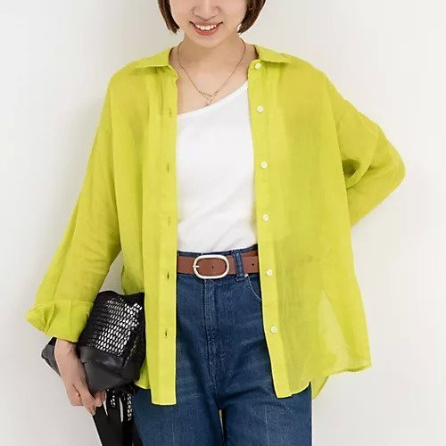 【ノーリーズ/NOLLEY'S】のリネンシャツ インテリア・キッズ・メンズ・レディースファッション・服の通販 founy(ファニー) 　ファッション　Fashion　レディースファッション　WOMEN　トップス・カットソー　Tops/Tshirt　シャツ/ブラウス　Shirts/Blouses　2025年　2025　2025春夏・S/S　Ss,Spring/Summer,2025　おすすめ　Recommend　カシュクール　Cachecoeur　リネン　Linen　夏　Summer　イエロー|ID: prp329100004506213 ipo3291000000031805144