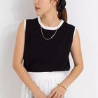 【ノーリーズソフィー/NOLLEY'S sophi】の《アンサンブル対応/手洗い可能》綿ポリノースリーブプルオーバーニット ブラック|ID: prp329100004506214 ipo3291000000032208105