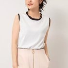 【ノーリーズソフィー/NOLLEY'S sophi】の《アンサンブル対応/手洗い可能》綿ポリノースリーブプルオーバーニット ホワイト|ID: prp329100004506214 ipo3291000000032208106
