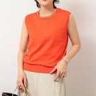 【ノーリーズソフィー/NOLLEY'S sophi】の《アンサンブル対応/手洗い可能》綿ポリノースリーブプルオーバーニット オレンジ|ID: prp329100004506214 ipo3291000000032208107