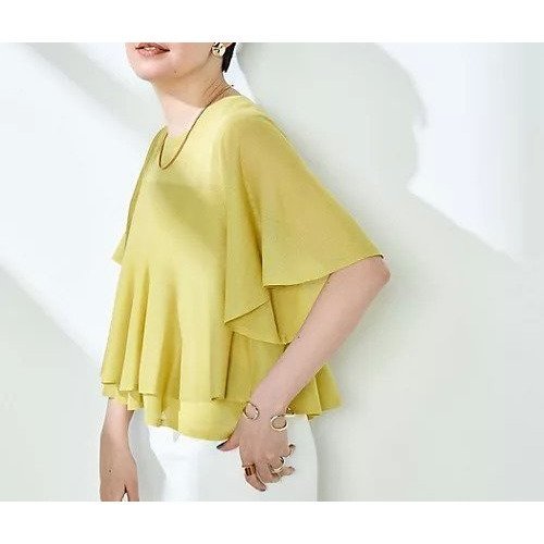 【ノーリーズソフィー/NOLLEY'S sophi】のシアーティアードプルオーバーニット 人気、トレンドファッション・服の通販 founy(ファニー) 　ファッション　Fashion　レディースファッション　Fashion for Women　トップス・カットソー　Cut & Sew Tops　ニット　Knit Tops & Sweaters　カジュアルプルオーバー・ニットトップス　Pullovers & Knit Tops / Casual Pullovers　2025年　2025　2025春夏・S/S　Spring/Summer 2025 SS25　サマー　Summer, Summer Style　ショート　Short, Short Length　バランス　Balance, Style Balance　フリル　Frill, Ruffle　フレア　Flare, Flared　ボトム　Bottoms, Lower Wear　ワイド　Wide, Wide Fit　 other-1|ID: prp329100004506215 ipo3291000000032745765