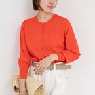 【ノーリーズソフィー/NOLLEY'S sophi】の《アンサンブル対応/手洗い可能》綿ポリポケ付きCクルーネックカーディガン オレンジ|ID: prp329100004506216 ipo3291000000032208114