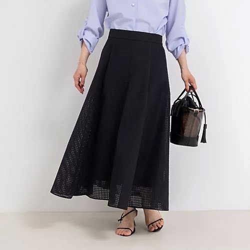 【ノーリーズソフィー/NOLLEY'S sophi】のウォッシャブルシアーチェックフレアスカート インテリア・キッズ・メンズ・レディースファッション・服の通販 founy(ファニー) 　ファッション　Fashion　レディースファッション　Fashion for Women　スカート　Skirts　Aライン・フレアスカート　A-Line & Flared Skirts　2025年　2025　2025春夏・S/S　Spring/Summer 2025 SS25　ギャザー　Gathered, Ruffled　シアー　Sheer, See-Through　シンプル　Simple, Minimal　ジャケット　Jacket, Outerwear　チェック　Check, Plaid, Tartan　フレア　Flare, Flared　ブラック系その他|ID: prp329100004506220 ipo3291000000031915874